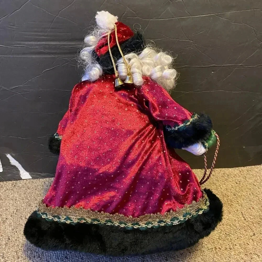 Vintage Tree Topper Santa and His Toy Bag For Children in Christmas Decor Time